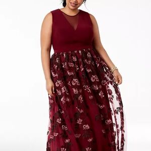 Burgundy Gown Size 22W